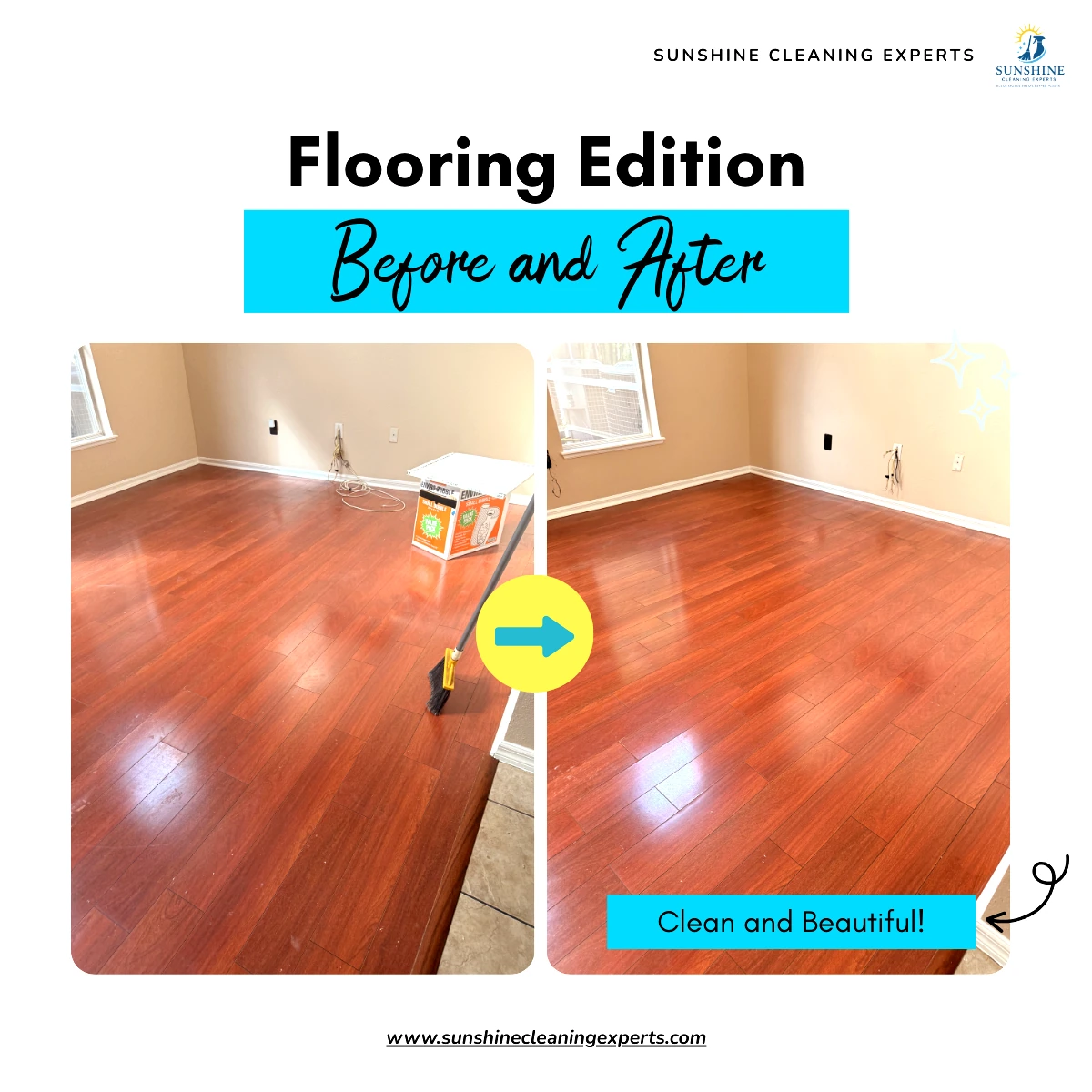 Sunshine Cleaning Experts updated before and after cleaning photo